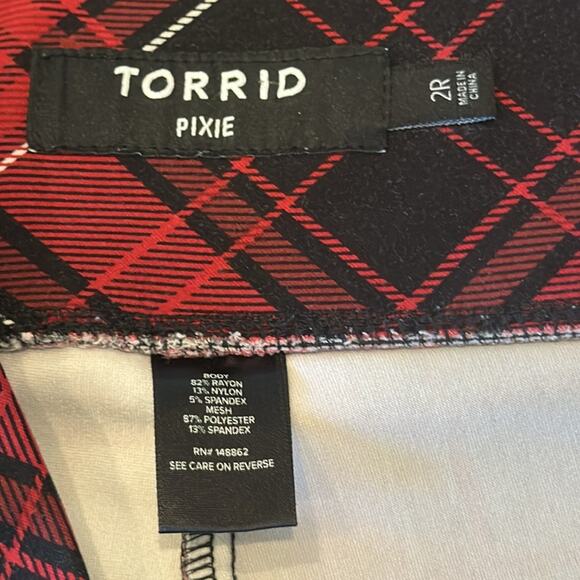 Torrid Women's Pixie Skinny Studio Luxe Ponte High Rise Pant Plaid Size 2X - Picture 7 of 8
